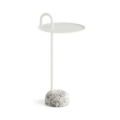 Table d'appoint Bowler, Cream white-granite