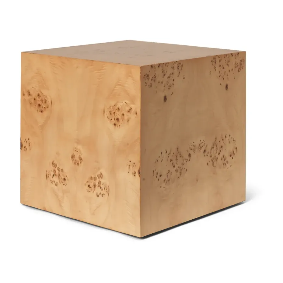 Table d'appoint Burl Cube 40x40 cm, Natural
