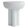 Table d’appoint Crown tall Ø45 cm, Bone white