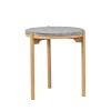 Table d’appoint Dondo chêne blanchi Ø45 cm, Calcaire raboté