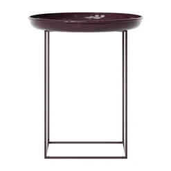 Table d'appoint Duke small, Lacquered maroon