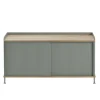 Table d'appoint Enfold, basse 125x45x63 cm, chêne, vert