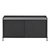Table d'appoint Enfold, basse 125x45x63 cm, noir, noir