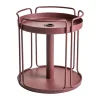 Table d'appoint et pied de parasol Shady, Zin red