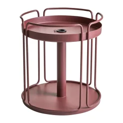 Table d'appoint et pied de parasol Shady, Zin red