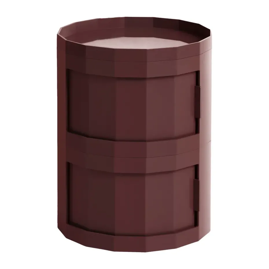 Table d’appoint Facet Cabinet 20, Burgundy