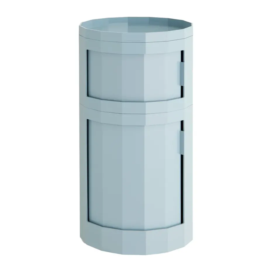 Table d’appoint Facet Cabinet 110, Misty blue