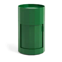 Table d'appoint Facet Cabinet high pieds/roues 66 cm, Spinach green