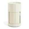 Table d'appoint Facet Cabinet high pieds/roues 66 cm, Eggshell