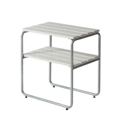 Table d'appoint Grythyttan, Chêne laqué blanc - structure en acier avec galvanisation à chaud