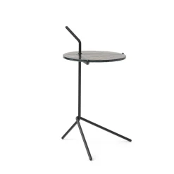 Table d'appoint Halten SH9, Smoked glass-warm black