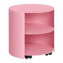 Table d'appoint Hide Ø38x41 cm, Light pink textured