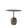 Table d'appoint Lato LN9, noir, marbre emperador