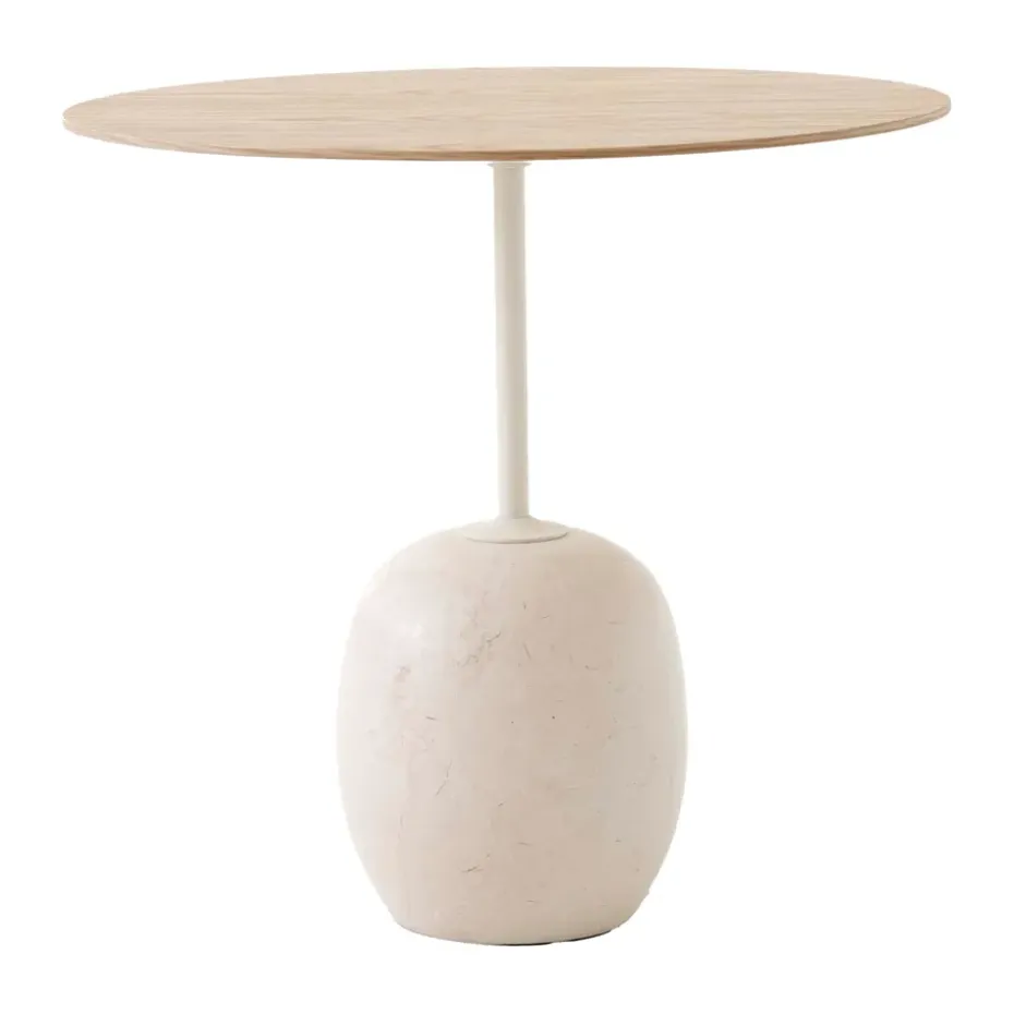 Table d'appoint Lato LN9, Oak-Crema diva marble