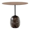 Table d'appoint Lato LN9, Walnut-Emparador marble