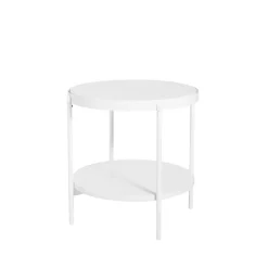 Table d'appoint Lene, blanc, bas, MDF