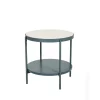 Table d'appoint Lene, gris, bas, placage de hêtre pigmenté blanc