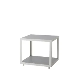 Table d'appoint Level, Light grey, céramique, support blanc
