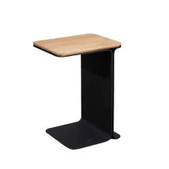 Table d'appoint Mega, Teck-pied lava grey