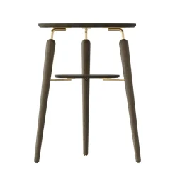 Table d'appoint My Spot, Chêne foncé-laiton