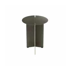 Table d'appoint ORU S Ø35 cm, Burned metal