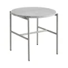 Table d'appoint Rebar Ø45 cm, Grey marble-fossil