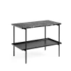 Table d'appoint Rebar 75x44x55 cm, Black marble-black