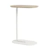 Table d'appoint Relate H: 73,5 cm, Solid oak-Offwhite