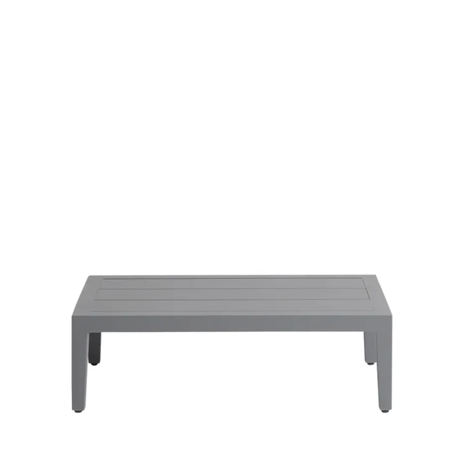 Table d'appoint Santander 75x43x24 cm, Aluminium gris