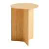 Table d'appoint Slit high Ø35 cm, Lacquered oak