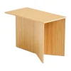 Table d'appoint Slit Oblong 27,5x49 cm, Lacquered oak