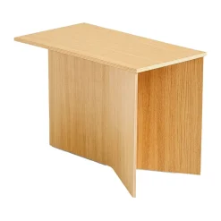 Table d'appoint Slit Oblong 27,5x49 cm, Lacquered oak