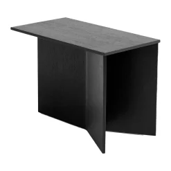 Table d'appoint Slit Oblong 27,5x49 cm, Black lacquered oak