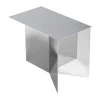 Table d'appoint Slit Oblong 27,5x49 cm, Mirror polished steel