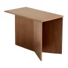 Table d'appoint Slit Oblong 27,5x49 cm, Lacquered walnut