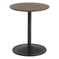Table d'appoint Soft 48 cm, Solid smoked oak-black