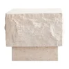 Table d'appoint Temple low 42x40 cm, Limestone