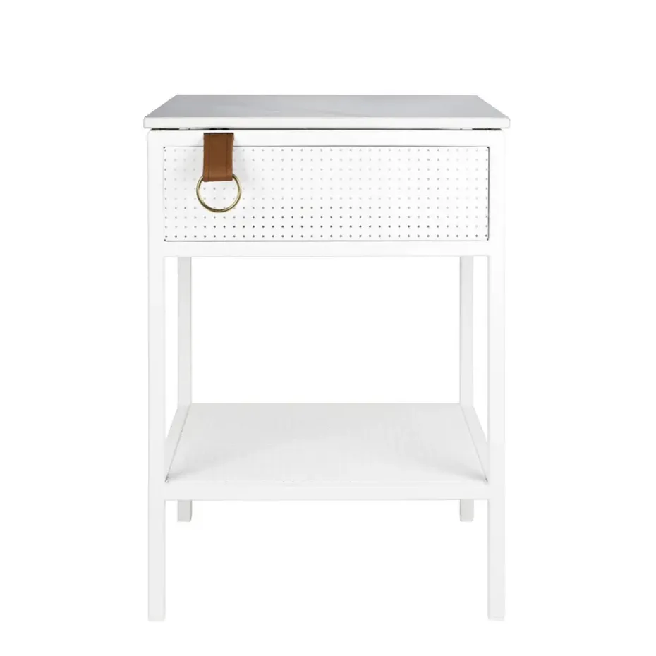 Table d’appoint Tracy, orientée vers la gauche, blanc