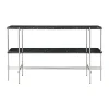 Table d’appoint TS Console 120x30x72 cm, Black marquina marble-acier