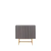 Table d'appoint Vass 60 90, Storm grey, chêne blanc p2 support