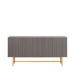 Table d'appoint Vass 60 180, storm grey, chêne blanc p2 support