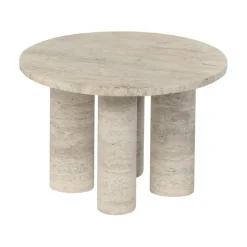 Table d'appoint Volos S Ø52 cm, Travertine