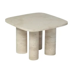 Table d'appoint Volos S 52x52 cm, Travertine