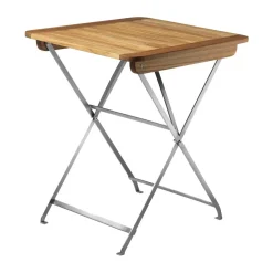 Table de balcon M26 Lilleø, Teak-acier inoxydable