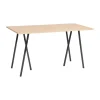 Table de bar Loop Stand incl. support 87,5x180 cm, Black-clear lacq. oak