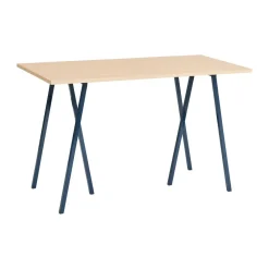 Table de bar Loop Stand incl. support 77,5x160 cm, Deep blue-clear lacq. oak