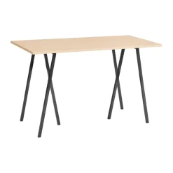 Table de bar Loop Stand incl. support 77,5x160 cm, Black-clear lacq. oak