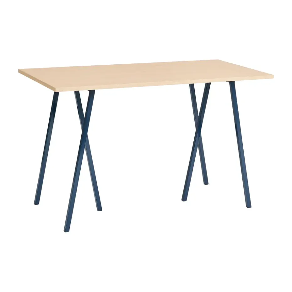 Table de bar Loop Stand incl. support 77,5x160 cm, Maroon red-clear lacq. oak