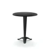 Table de café Calais, Noir, support noir, petit pied