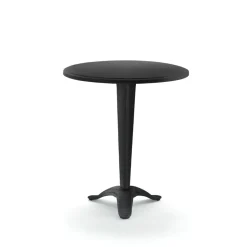 Table de café Calais, Noir, support noir, petit pied